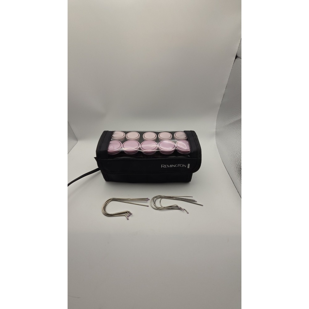 Remington Compact Hot Rollers Ceramic technology Soft Travel Case w/clips Works!